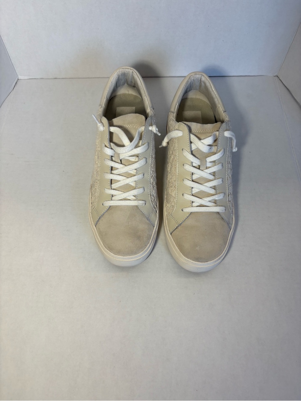 Dolce Vita Zina Ecru Crochet Lace Sneakers Size 9.5